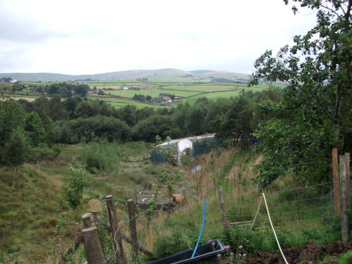 Looking over Incredible Farm towards the south-west