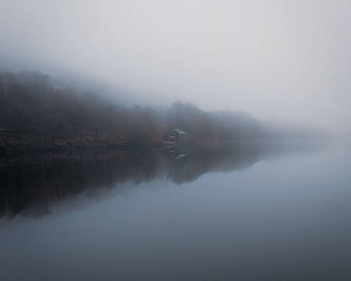 Mist on lake