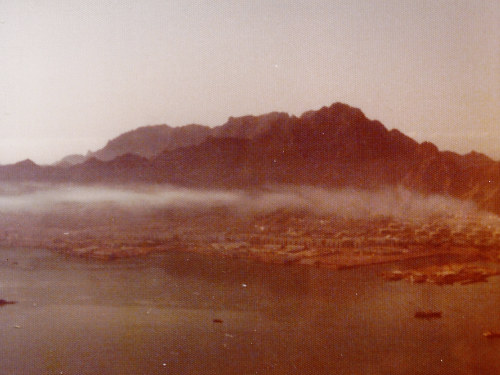 Aden from the air 1975 by Angus Soutar